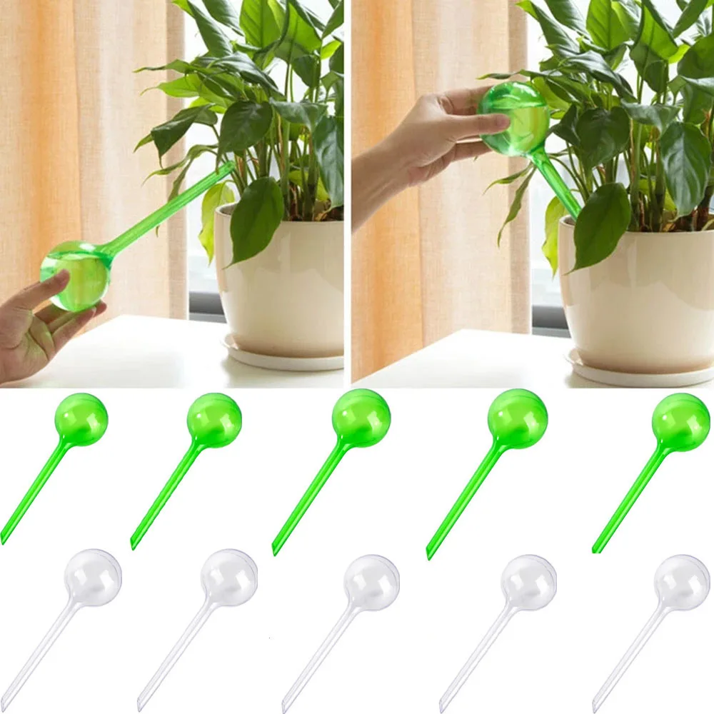 1/5 adet Bitki Sulama Ampuller Otomatik Kendinden Sulama Su Besleyici Plastik PVC Topu Bitki Çiçek Bahçe Su Cihazı Kapalı Açık
