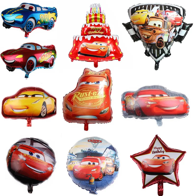 1 adet Disney Yıldırım McQueen Araba Balonlar Çocuklar Bebek Mutlu Doğum Günü Numarası balon Parti Dekorasyon McQueen Folyo Balonlar Çocuk Oyuncak