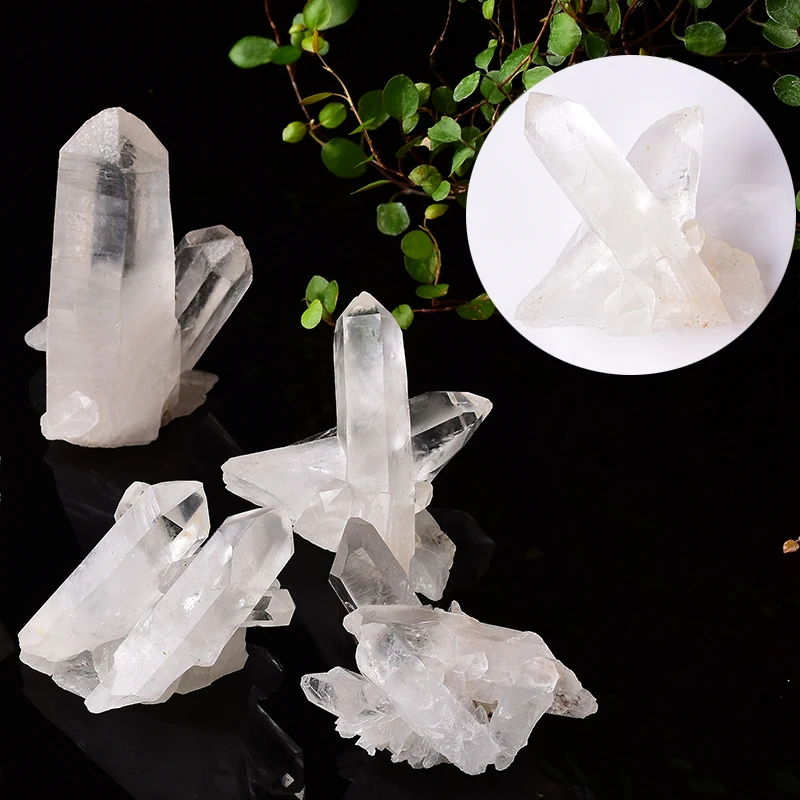 1 ADET Doğal Beyaz Kristal Küme Düzensiz Kuvars Şifa Taşları Reiki Taşlar Kristal Noktası Numune Ev Dekor Ham Kristaller