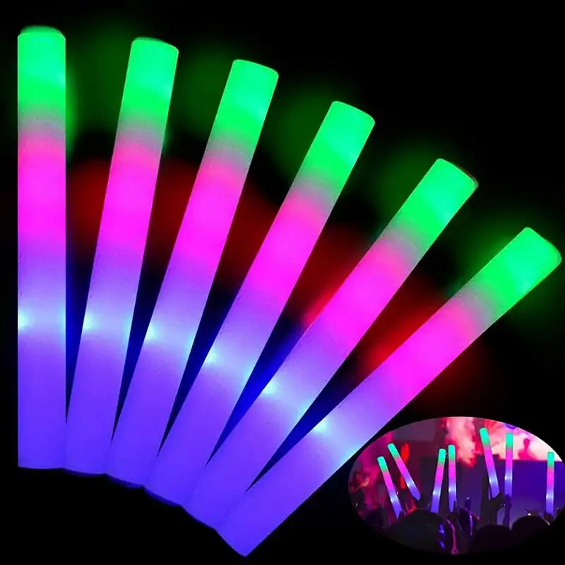 10/15 adet kızdırma sopa renkli LED köpük sopa tezahürat tüp doğum günü düğün karnaval konser koyu ışık parti malzemeleri toplu