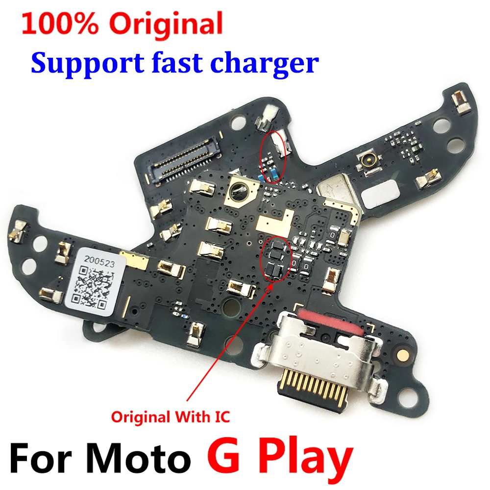 100 % Orijinal yuva konnektörü Motorola Moto G Oynamak İçin G20 USB şarj aleti şarj Soketi Bağlantı Noktası Flex Kablo Kurulu Mikrofon İle