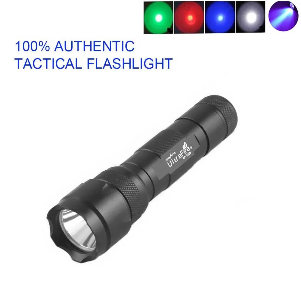 100 % UltraFire Taktik el feneri LED lazer işaretçi 1 Mod 1200LM Fener Meşale Lampe Torche Luz flaş ışığı Teleskopik yarasa