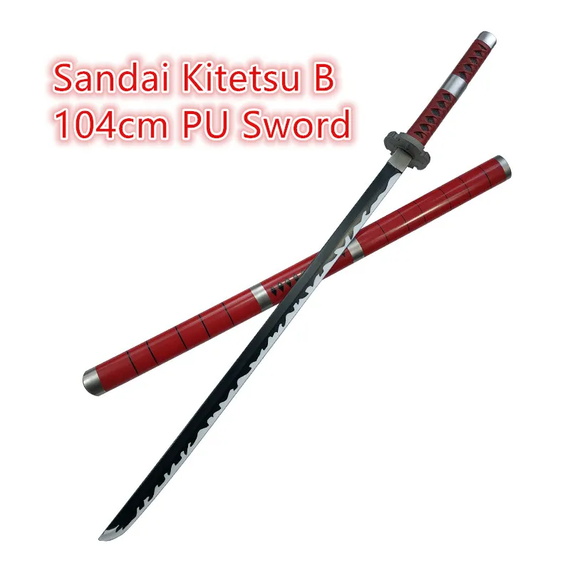 104cm Cosplay Kılıç 1: 1 Kılıç Zoro Sandaioni Kitetsu Kılıç Silah Katana Güvenlik PU Ninja Bıçak samuray Kılıcı Oyuncak