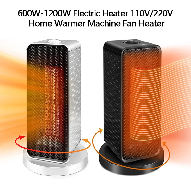 1200W Elektrikli ısıtıcı 110V / 220V Ev ısıtıcı makinesi fan ısıtıcı PTC Seramik ısıtma sıcak ısıtıcı banyo ısıtıcısı oda ısıtma