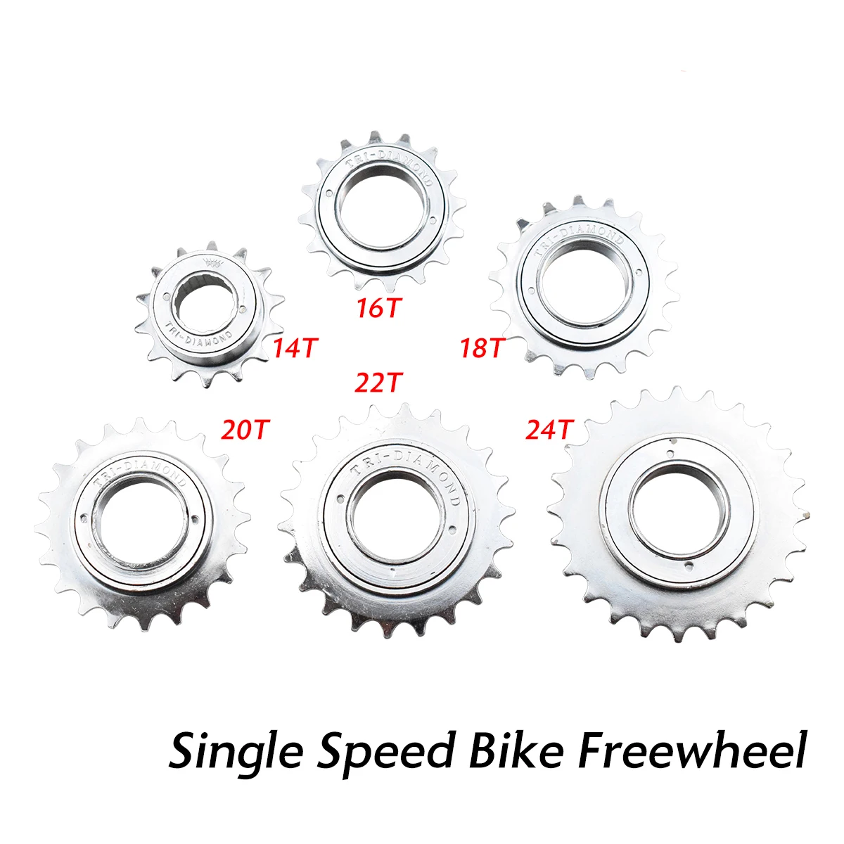 14 16 18 20 22 24T BMX bisiklet sabit dişlisi Ücretsiz Volan 34mm 40 Tıklama Dişli Tek Hız Bisiklet Freewheel