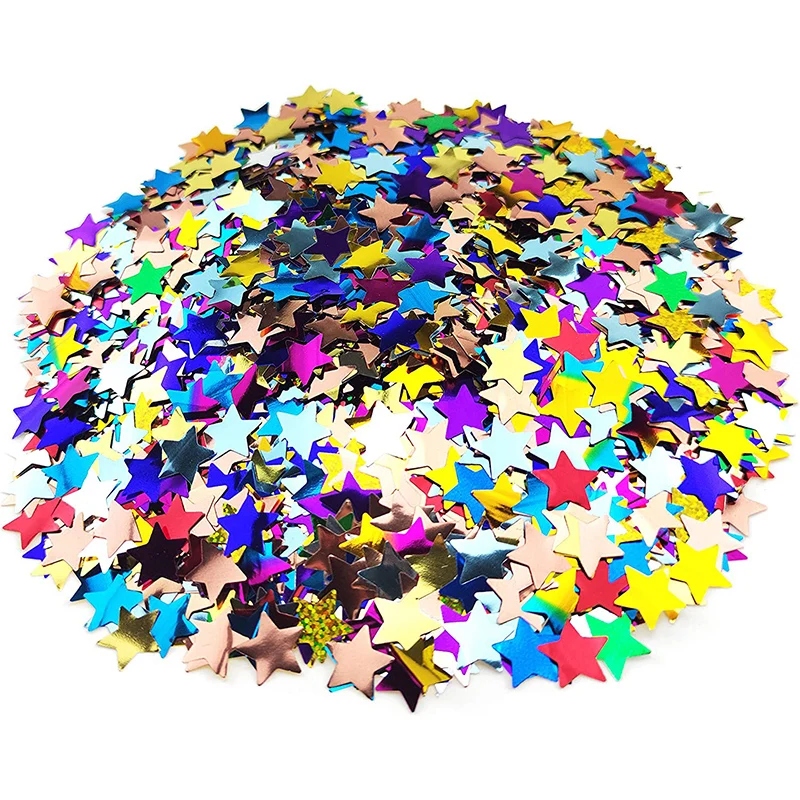 15 g / torba Renkli Akrilik Yıldız Masa Konfeti Sprinkles Doğum Günü Partisi Düğün Dekorasyon Konfeti Sparkle Yıldız Parti Malzemeleri