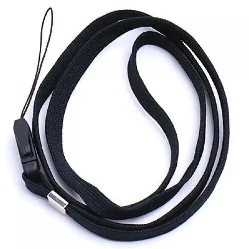 16 İnç Boyun Askısı/Kordon Kordon Mp3 MP4 Cep Telefonu Kamera USB flash Sürücü KİMLİK Kartı-Siyah