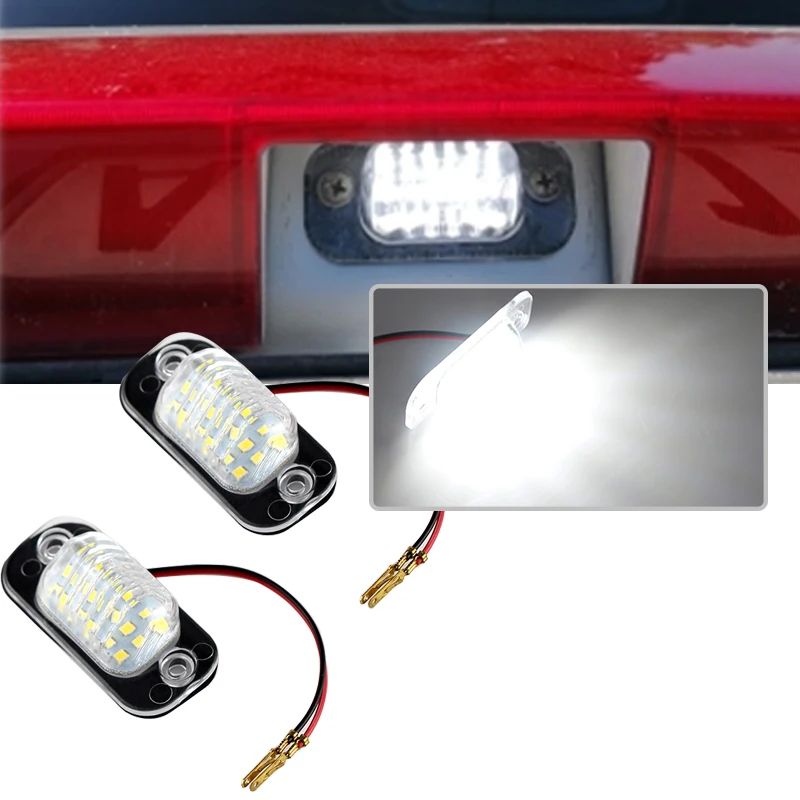 2 Adet Hata Ücretsiz Beyaz LED plaka numarası aydınlatma ışıkları VW Golf Mk3 Polo 3 Klasik Cabriolet Koltuk Ibiza Cordoba Vario 6K