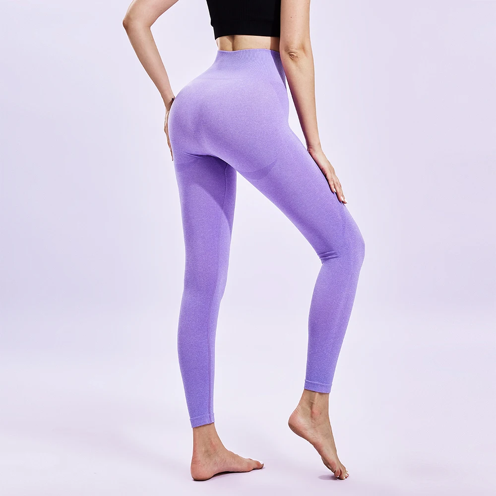 2022 Dikişsiz Örme Spor spor salonu pantolonu kadın Yüksek Bel ve Kalça Sıkı Şeftali Kalça Yüksek Bel Çıplak Yoga Pantolon