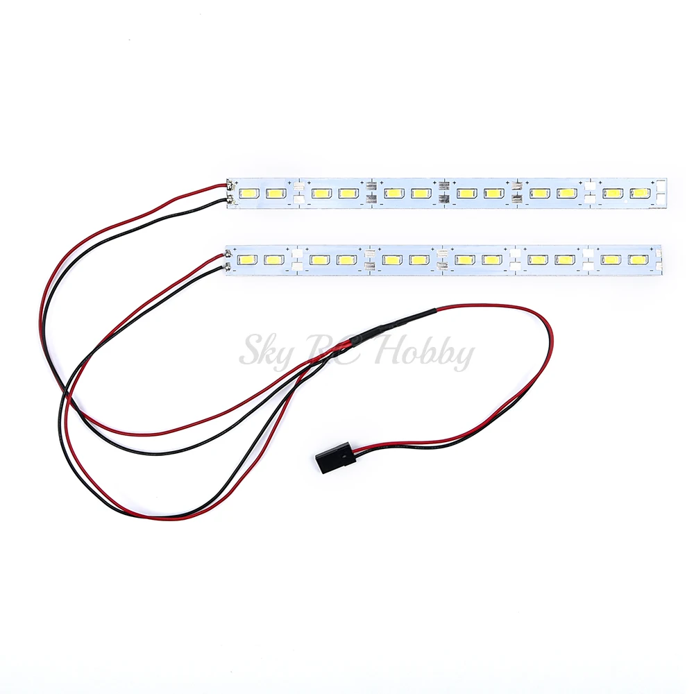24 Leds şasi ışık alüminyum LED şerit 6 V için 1/10 1/8 RC araba paletli Buggy