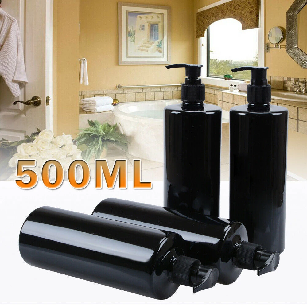 3/4 Adet Boş pompa şişeleri Doldurulabilir 500ml Büyük Kapasiteli Şişeler PET Plastik Boş Losyon pompa şişeleri Jel Sabunluk