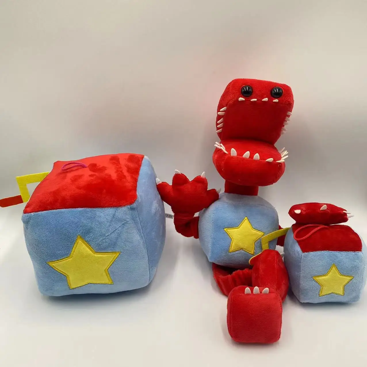 3 ADET Boxy Boo Oyuncak Karikatür Oyunu Periferik Bebek Kırmızı Robot Dolgulu Peluş Bebek Tatil Hediye Koleksiyonu Bebek