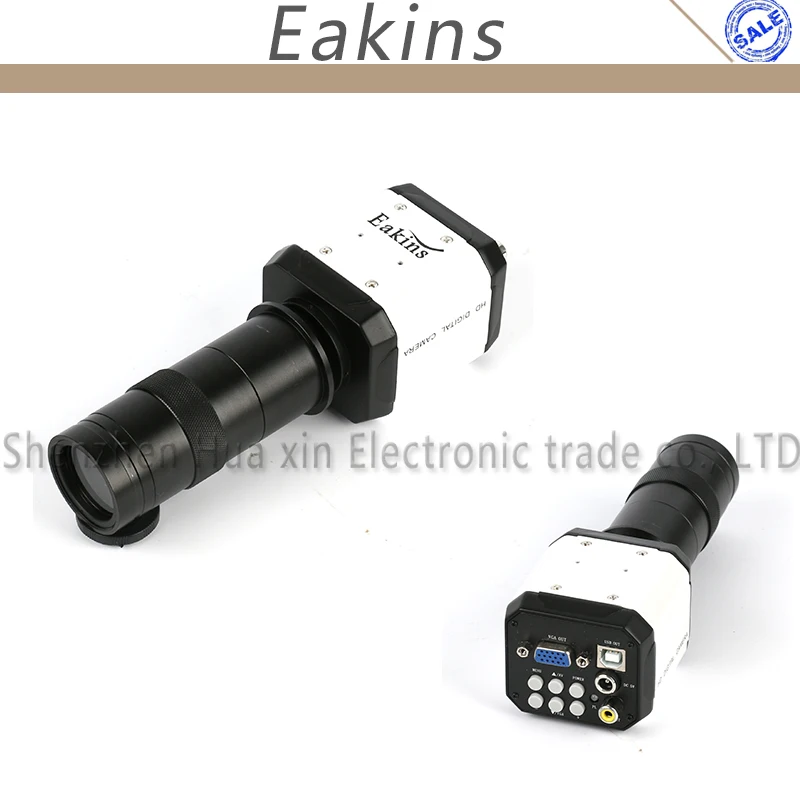 3 İn 1 Sanayi Cmos CCD AV USB VGA Elektronik Dijital Mikroskop Kamera + 100X C-Mount Lens