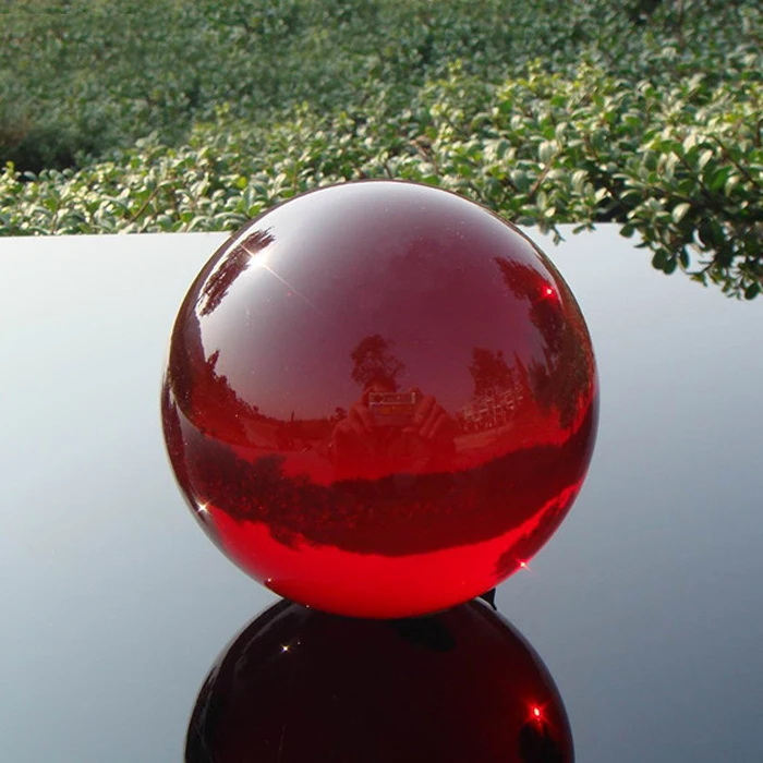 50mm Kuvars Kristal Cam Kırmızı obsidiyen taş Topu Asya Nadir Doğal Feng Shui Kristalleri Küre Sihirli Şifa Topları
