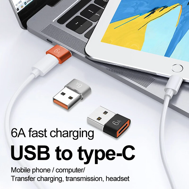 6A Tip C USB 3.0 OTG Adaptör USB C Dişi USB Erkek Dönüştürücü MacBook Pro İçin Samsung S20 Xiaomi Huawei USBC OTG Konektörü