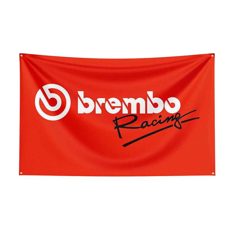 90x150cm Brembos bayrak Polyester baskılı araba yarışı afiş dekor için