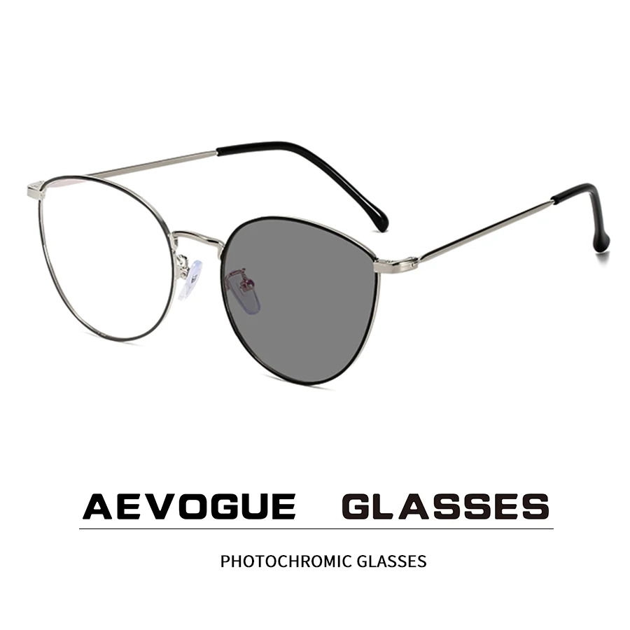 AEVOGUE gözlük çerçeve moda gözlük aksesuarları kadın fotokromik Anti mavi ışık gözlük düzensiz gözlük erkekler için AE1123