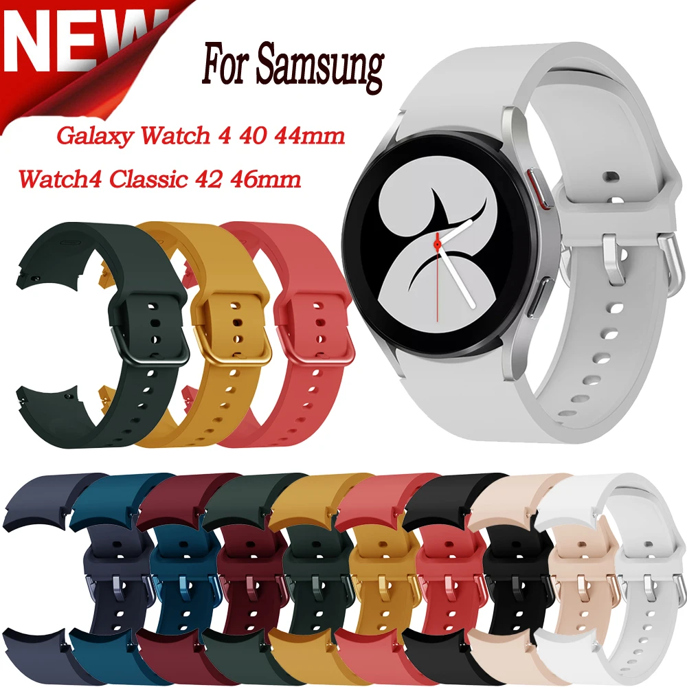 Akıllı saat bandı Silikon Kayış Samsung Galaxy İzle 4 40 44mm / Watch4 Klasik 42 46mm Bilezik Aksesuarları Kordonlu Saat Correa