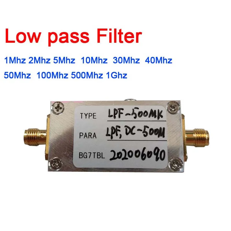 Alçak geçiren filtre LC LPF DC 1 MHz 2 MHz 5 MHz 10 MHz 30 MHz 40 MHz 50 MHz 100 MHz 500 MHz 1 GHz SMA F Amatör Radyo Amplifikatör