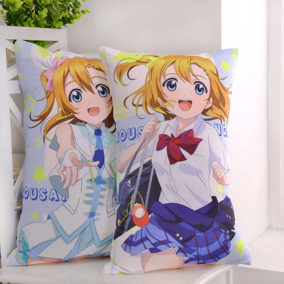 Anime Aşk Canlı Kızlar Honoka Cosplay Dakimakura Hugging Vücut Geri Yatak Yastık 35x5 5/45x70cm Kapak Otaku Karikatür Yastık Kılıfı