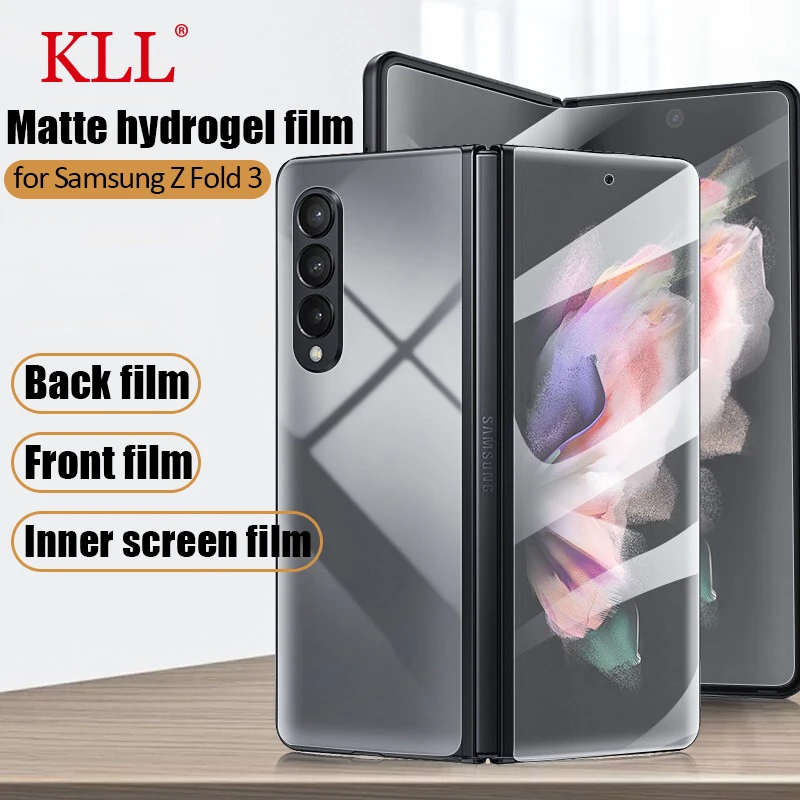 Anti-parmak izi Mat Hidrojel Film Samsung Galaxy Z Kat 3 2 4 5G W21 Ekran Koruyucu Samsung Z Flip 4 3 Film yok cam