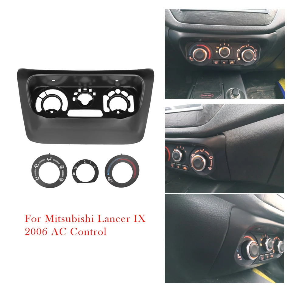 Araba Aksesuarları Fasya Çerçeve AC Kontrol Düğmesi Mitsubishi Lancer İçin IX 2006 Panel Montaj Dash Kurulum Çerçeve Trim