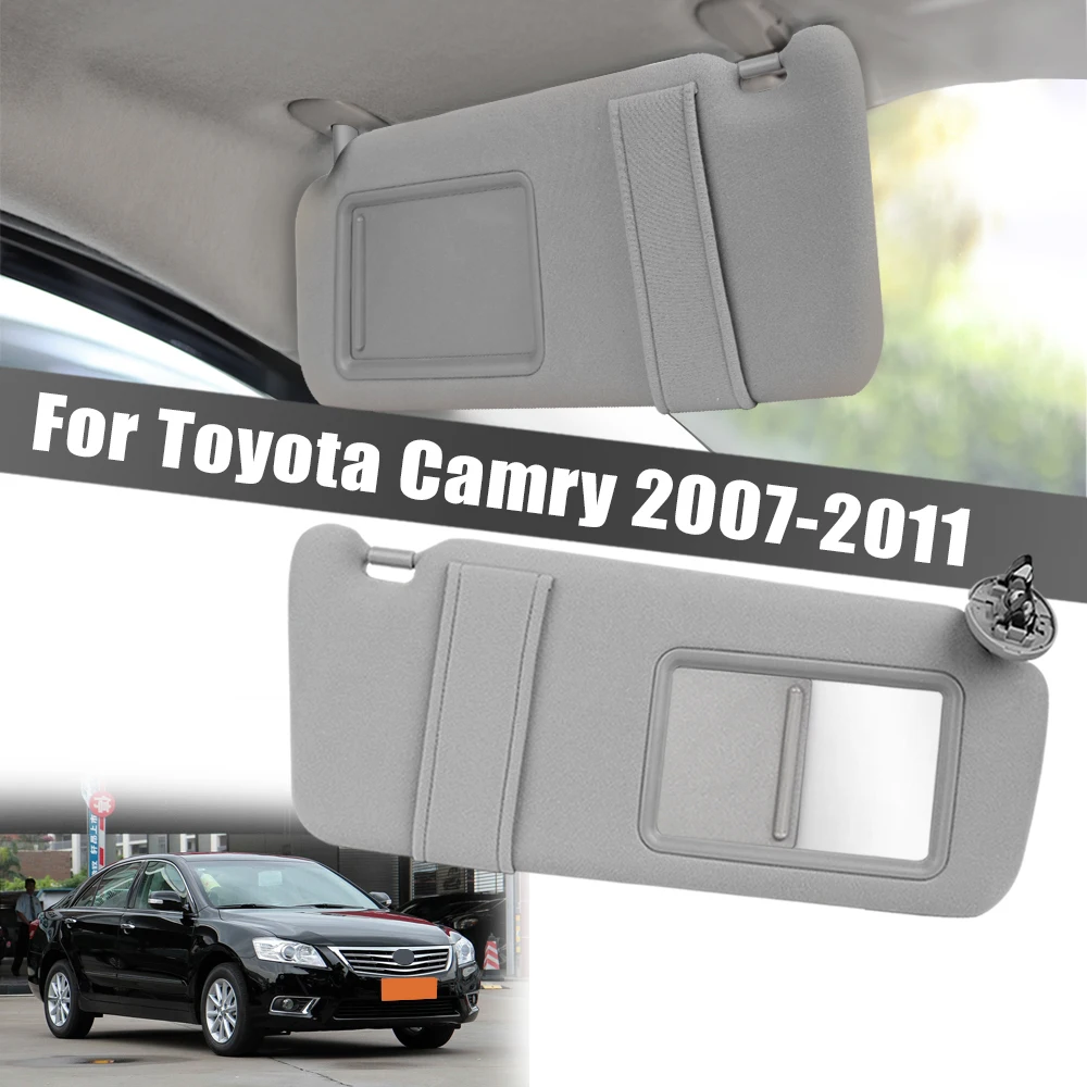 Araba Güneşlik Toyota Camry 2007-2011 İçin Gri Güneşlik Sürücü Yolcu Yan makyaj aynası Sağ Sol Organizatör