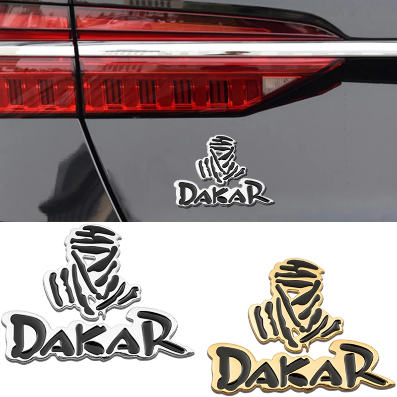 Araba Styling 3D Metal DAKAR logo çıkartmaları ve Çıkartmaları Ralli Off-road SUV 4x4 Araba Arka Gövde Vücut Amblem Rozeti Çıkartmalar