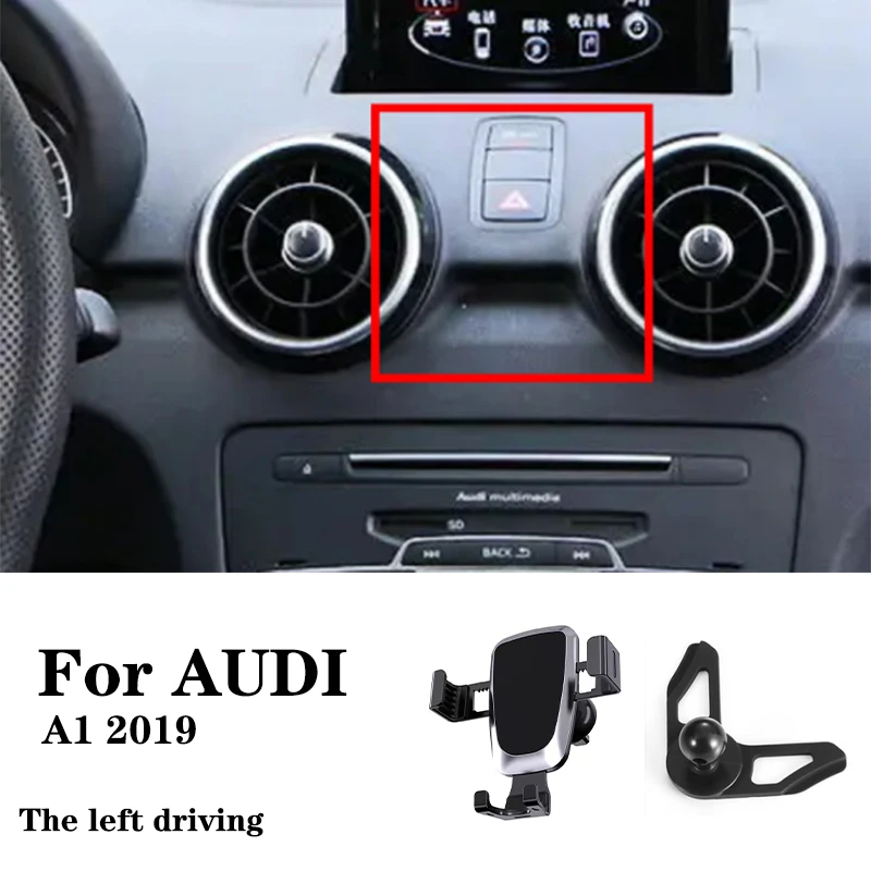 Araba telefon tutucu Audi A1 2019 GPS Standı Dönebilen Destek cep telefonu aksesuarları Yerçekimi Araç Tutucu