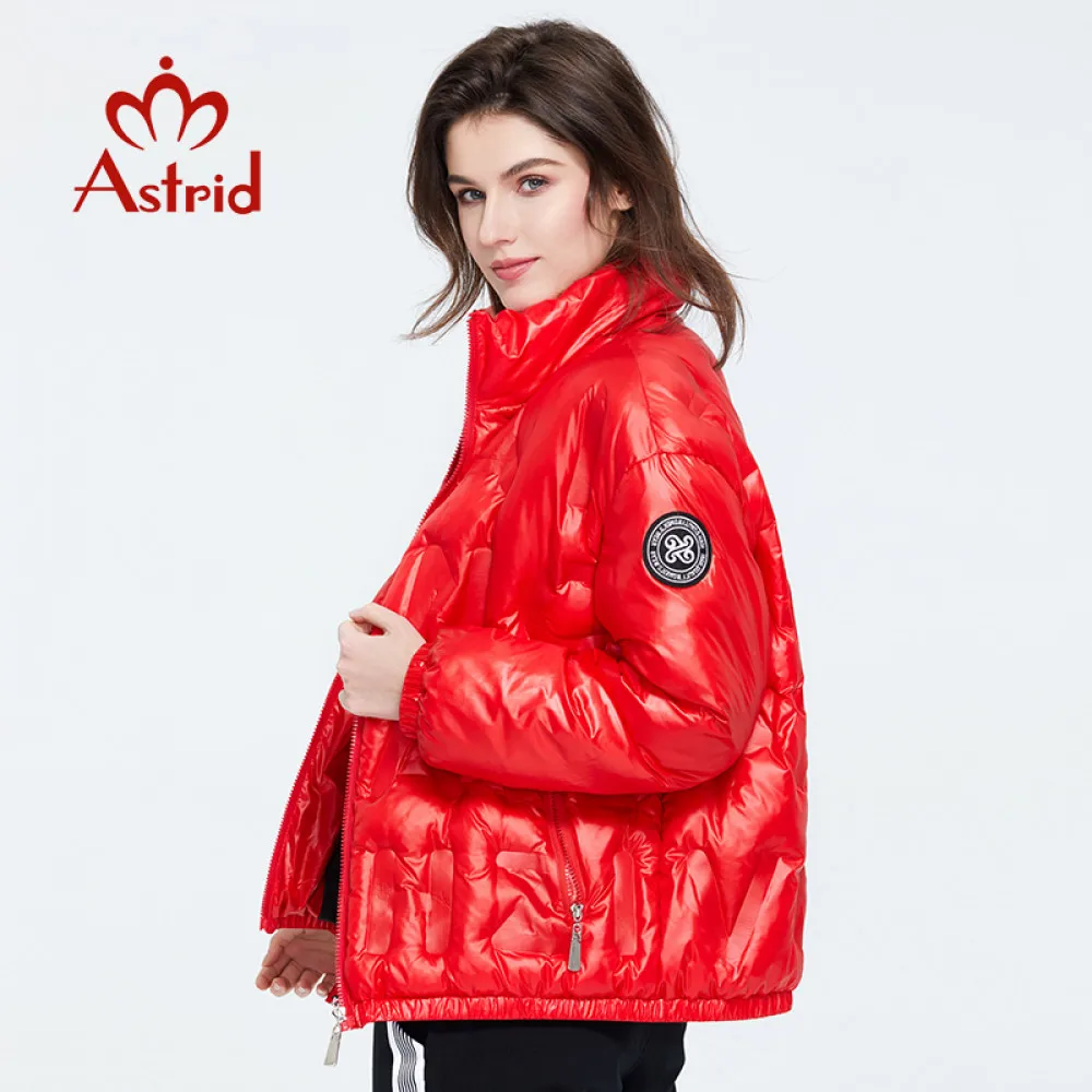 Astrid 2022 Bahar ceket kadınlar Sıcak İnce Pamuklu Kısa gevşek Parka rahat moda kadın yüksek kaliteli Dış Giyim trendi Ceket ZR-3019