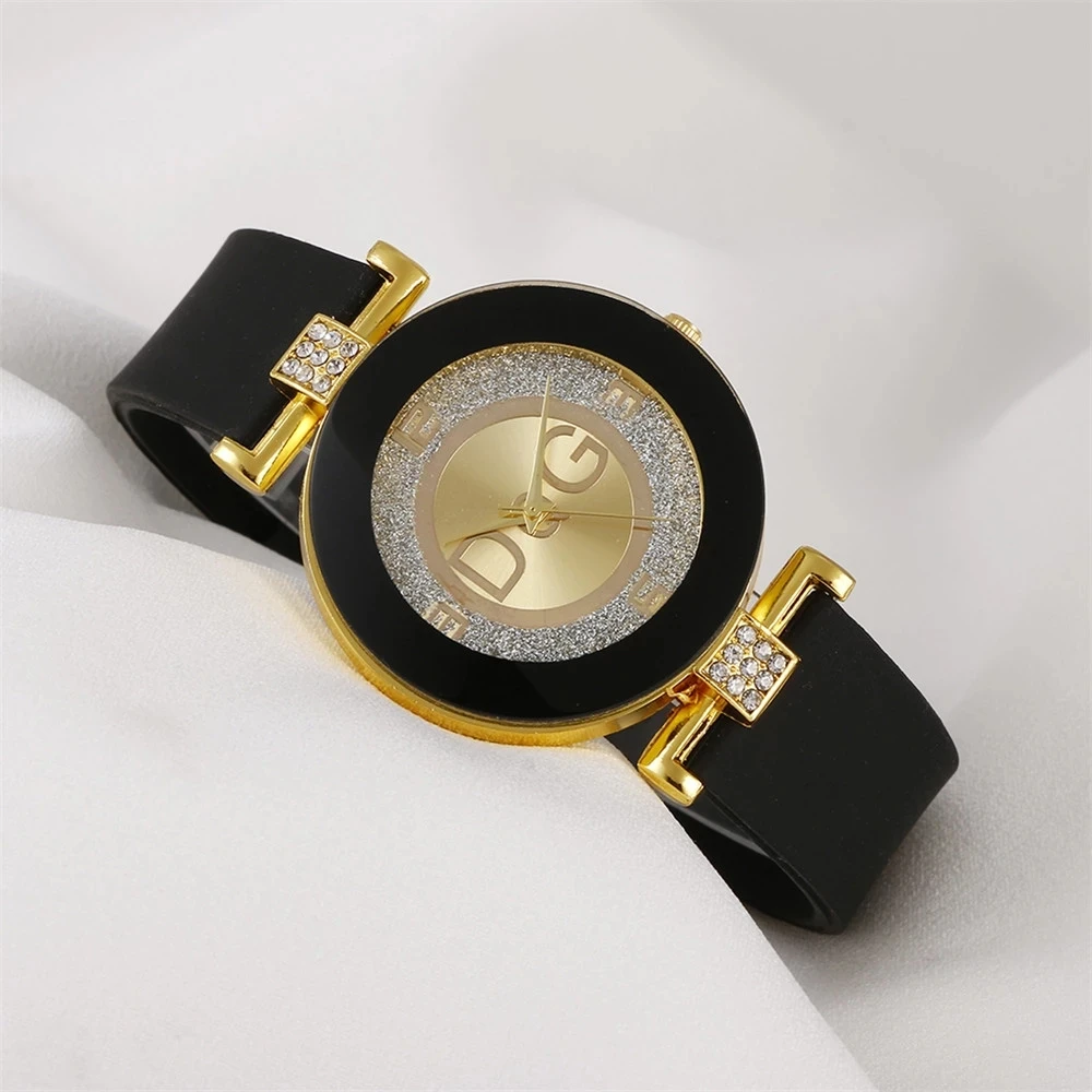 Basit Siyah Beyaz kuvars saatler Kadınlar Minimalist Tasarım Silikon kayışlı kol saati Büyük Arama kadın Moda Yaratıcı İzle 2022