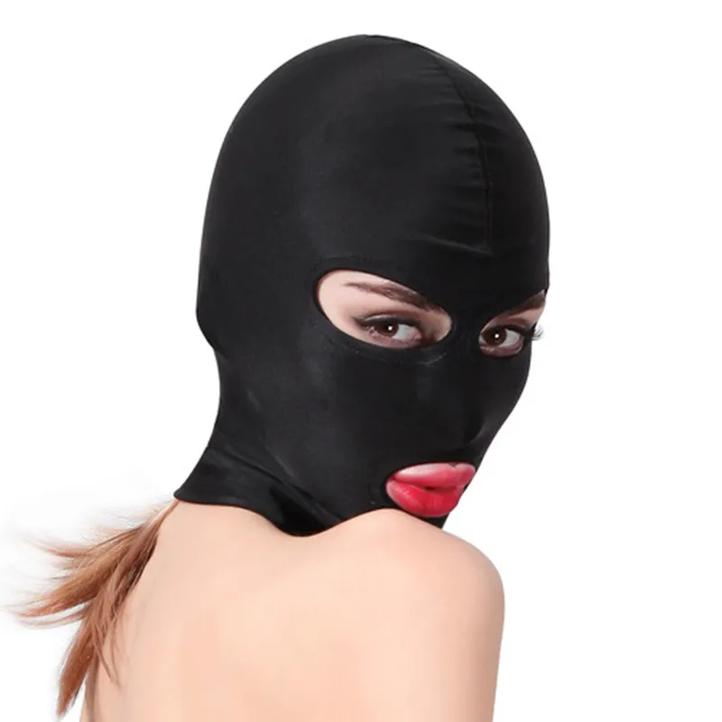 Bdsm Kölelik Dişli Fetiş Açık Ağız Siyah Esneklik kaput maskesi Körü Körüne Köle Rol Oynamak Yetişkin Seks Oyunları çiftler için oyuncaklar
