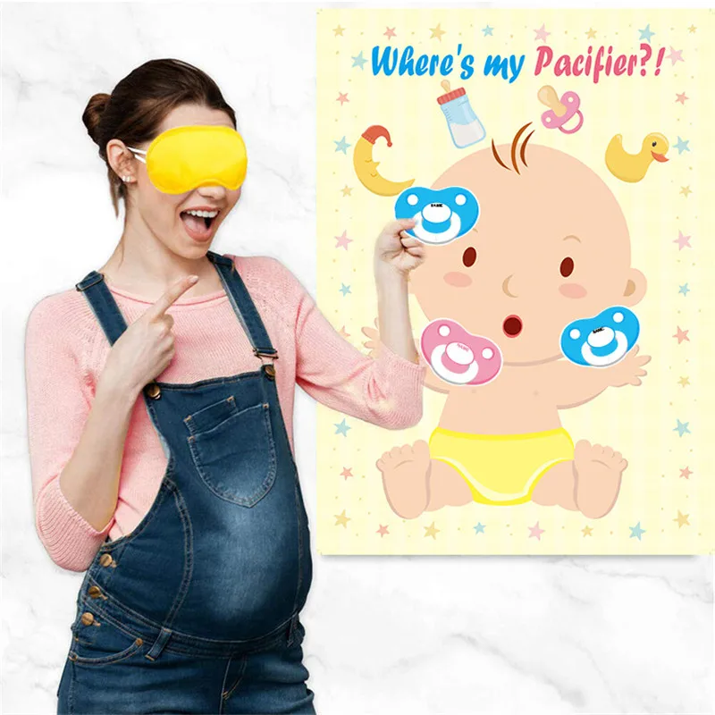 Bebek Duş Parti Bebek Sticker Oyunu Cinsiyet Reveal Parti Atmosfer Oyunu Sahne