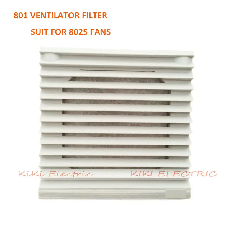 Beyaz Plastik FB-801 pencere tonları Havalandırma Filtresi, Eksenel Fan Filtresi için uygun 80 * 80mm Fan, elektrik Dolabı Filtre net