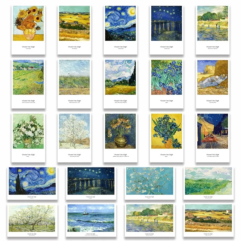 Bir Koleksiyon Van Gogh Çalışır Tuval Boyama Posterler ve Baskılar Duvar Resimleri için Oturma Odası Klasik Sanatçı Sanat Ev Dekor