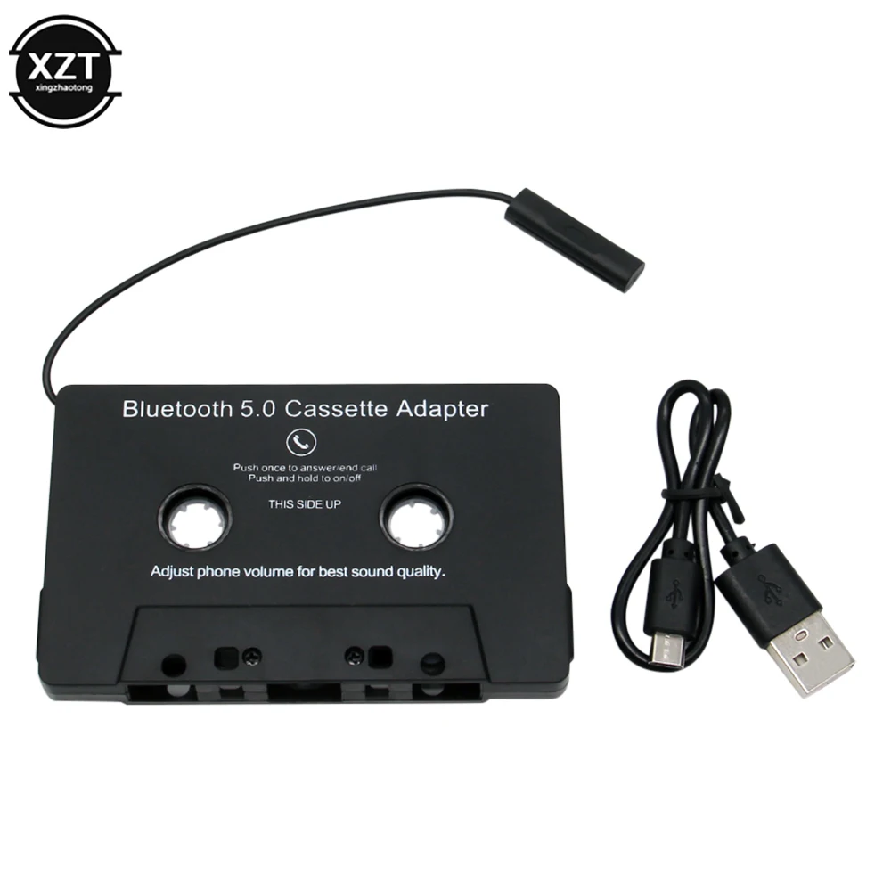 Bluetooth 5.0 Dönüştürücü Araba Teyp MP3/SBC/Stereo Bluetooth Ses Kaset Aux Adaptörü İçin Akıllı Telefon Kaset Adaptörü Evrensel