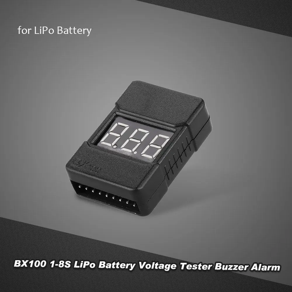 BX100 1-8 S Lipo/li-ion pil voltmetre/ Alçak Gerilim Sesli Alarm/ Pil Gerilim Checker ile Çift Hoparlörler