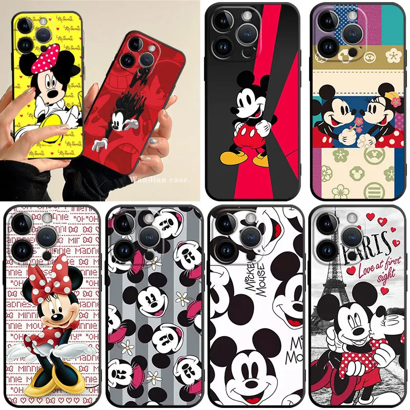 Disney Mickey Ve Arkadaşlar Telefon Kılıfı için iPhone 11 14 13 12 Pro Max 7 8 6 6S Artı XR XS X 13mini 12mini Silikon Kapak