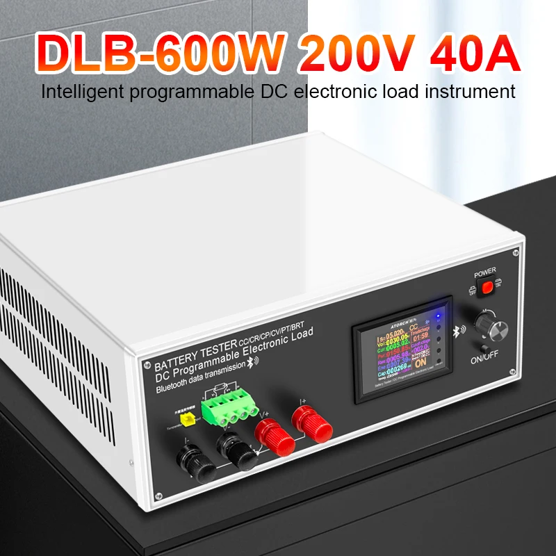 DLB-600W 200V 40A DC Elektronik Yük Test Cihazı Programlanabilir Yüksek Doğruluk Çözünürlüklü Araba Pil sıcaklık Kapasitesi Monitör Araçları