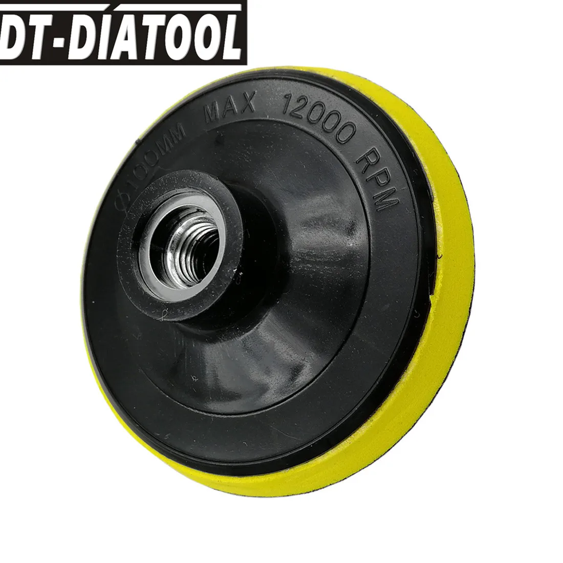 DT-DIATOOL Çapı 4 inç/5 inç Köpük Plastik Arka Tampon Elmas Parlatma Pedleri için M14 veya 5/8-11 Bağlantı kullanılan Zımpara Diski
