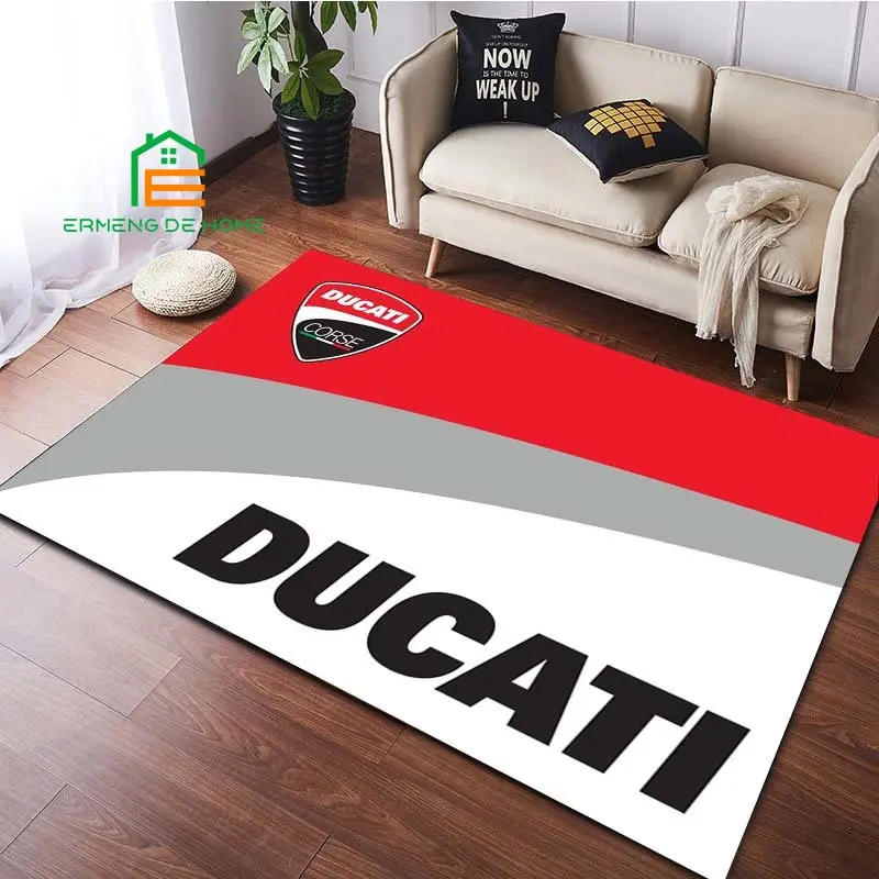 Ducatı Logo Desen Halı Yatak Odası oturma odası halısı Mutfak Paspaslar Ev Dekor Kaymaz zemin pedi Halı 15 Boyutları