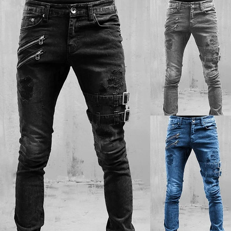Düz Kot Erkekler Yüksek Bel Jean İlkbahar Yaz Erkek Arkadaşı Kot Streetwear Sıska Cacual Tasarımcı Uzun Kot Pantolon Pantolon