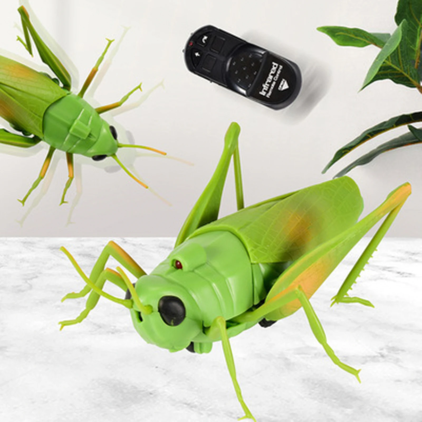 Elektrikli Kızılötesi Uzaktan Kumanda Simüle Çekirge Oyuncak Gerçekçi Mini Böcek RC Prank Böcek Hayvan Korkunç Trick Oyuncak Çocuk İçin