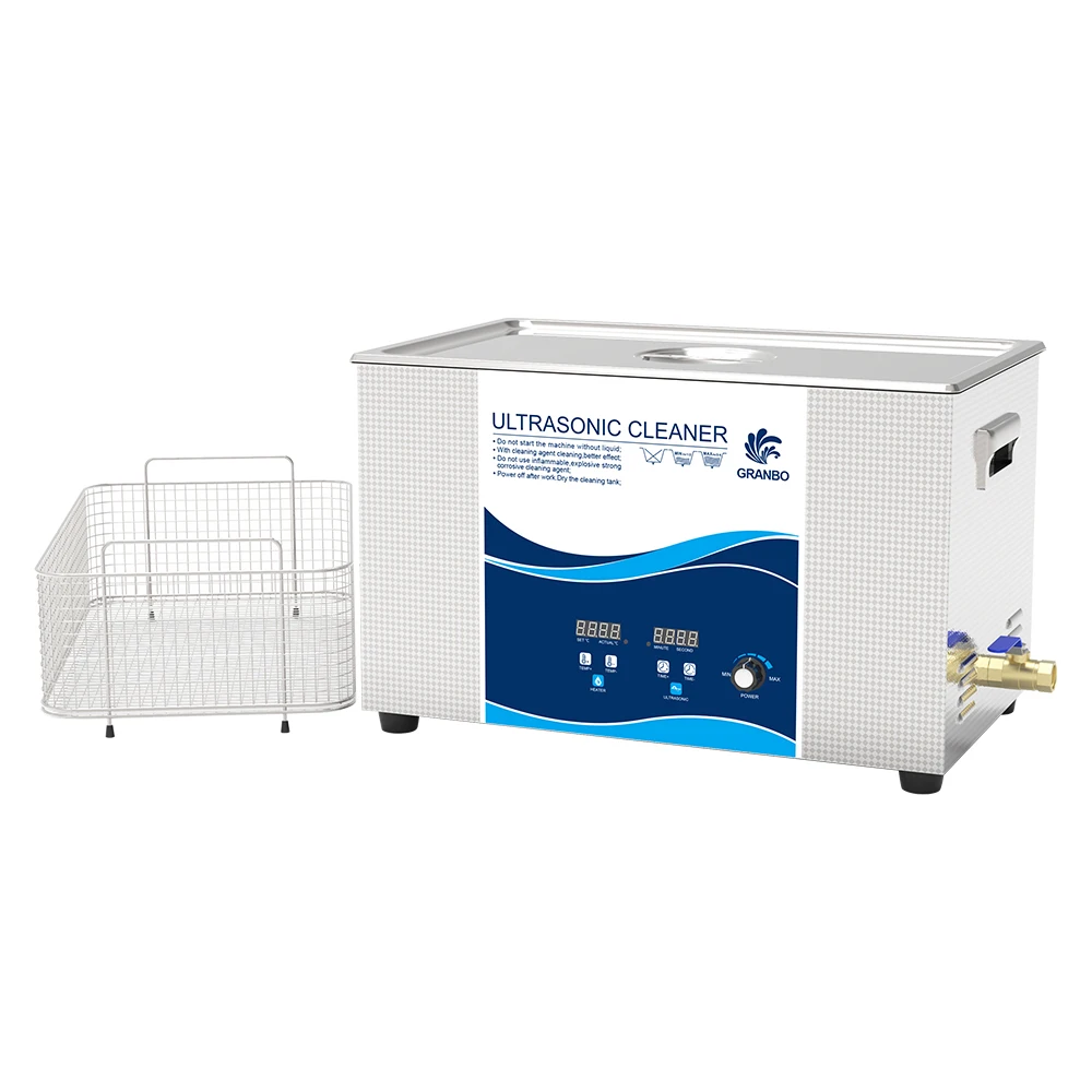 Endüstriyel ultrasonik temizleyici 30L 600 W güç ayarlanabilir ısıtıcı Degas Semiwave özelliği 40 khz ultrasonik temizleme makinesi