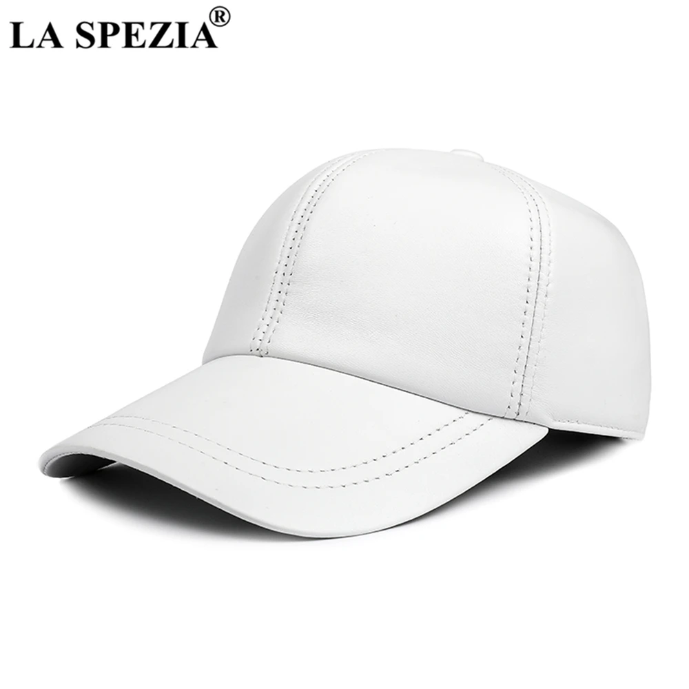 Erkek Kış Şapka Hakiki Deri Kap Beyaz beyzbol şapkası Katı Kadınlar Gerçek Koyun Derisi Ayarlanabilir Unisex baba şapkası