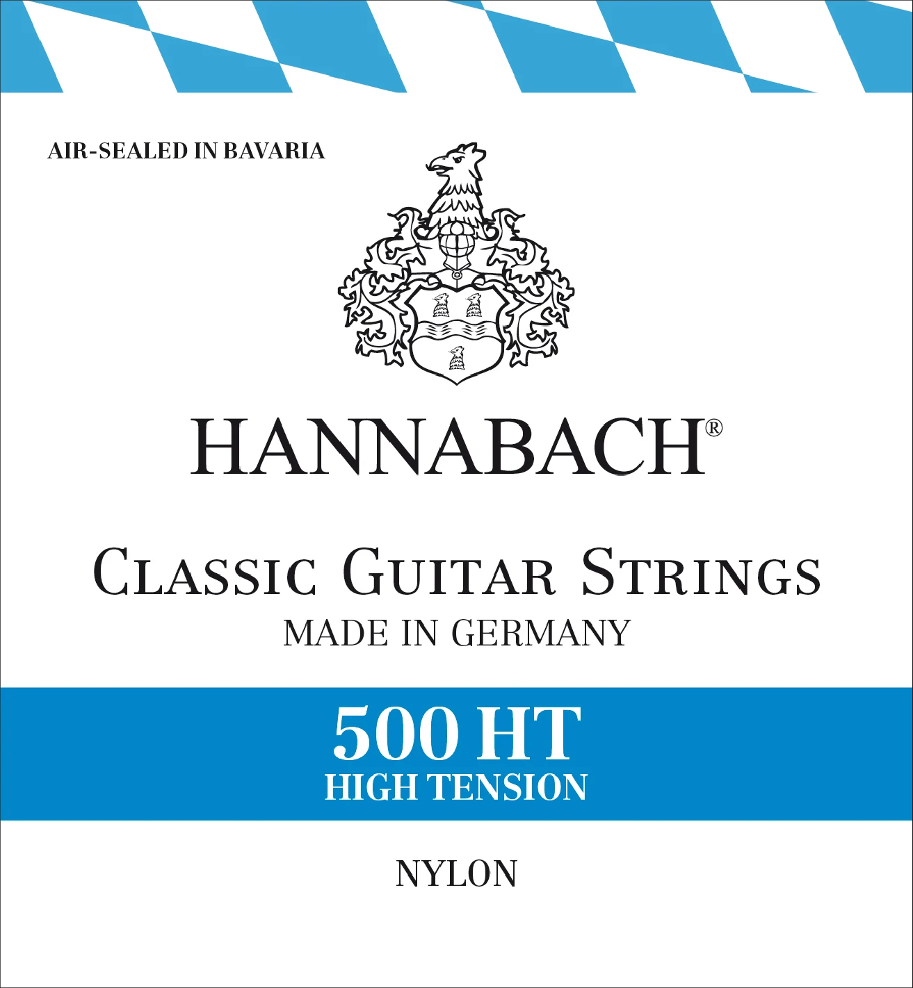 Hannabach 500MT / 500HT Öğrenci Klasik Gitar Dizeleri, Tam Set