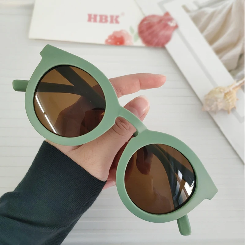 HBK Retro Vintage Yuvarlak Güneş Gözlüğü Kadın Moda Trend Jöle Şeker Renk Tonları UV400 Klasik Erkekler Gri Çay güneş gözlüğü