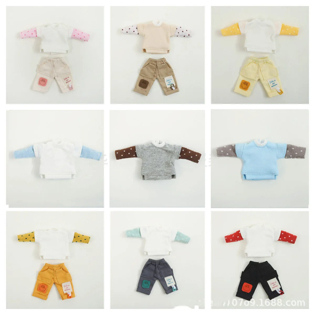 HOUZIWA GSC 1/12 oyuncak bebek giysileri Pantolon OB11 Bebek T-Shirt