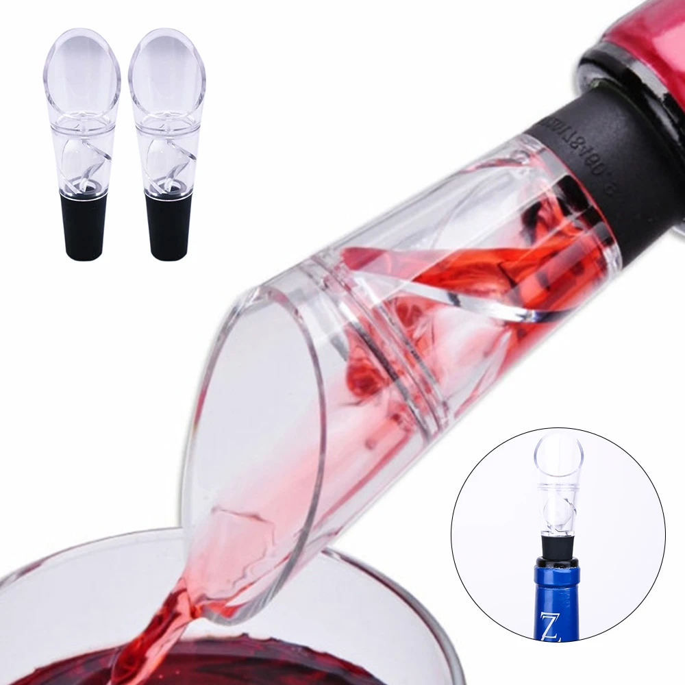 Hızlı Dekantör Beyaz Kırmızı şarap şişesi Damla Durdurma Üst Stoper Damping Huni Havalandırıcı Pourer Premium Havalandırıcılar Dekantör Bacalı