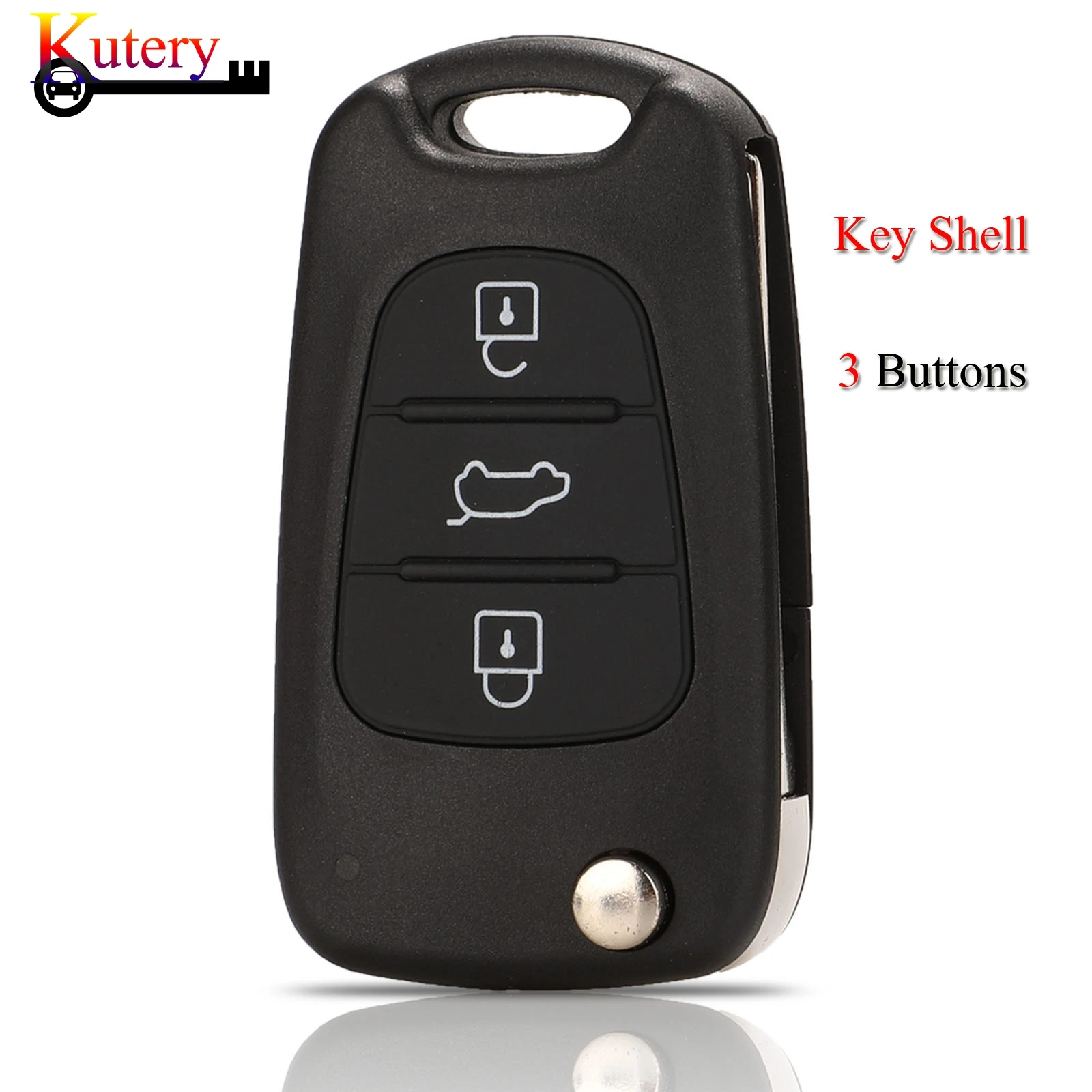 jingyuqin Katlanır Uzaktan Araba Anahtarı Kabuk Kia K2 K5 Picanto Ceed Cerat Hyundai İ30 İX35 Elantra Tucson 3 Düğmeler Anahtar Kutu